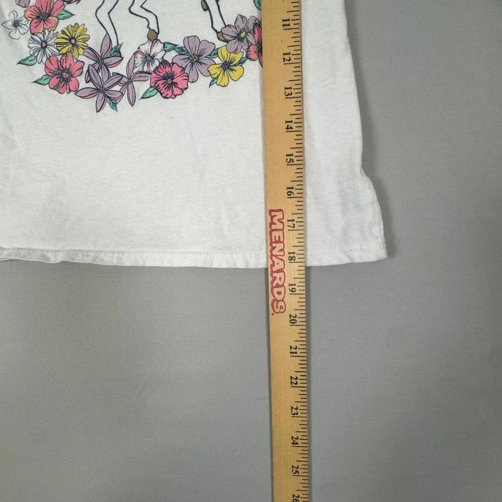 The Childrens Place Graphic Tee Kids Size M 7/8 White Excellent Unicorn Floral